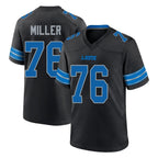 Johmsee D.Lions #76 Blake Miller Player Black Alternate Home Game Stitched Jerseys