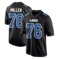 Johmsee D.Lions #76 Blake Miller Player Black Fashion Home Game Stitched Jerseys