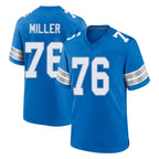 Johmsee D.Lions #76 Blake Miller Player Blue Alternate Home Game Stitched Jerseys