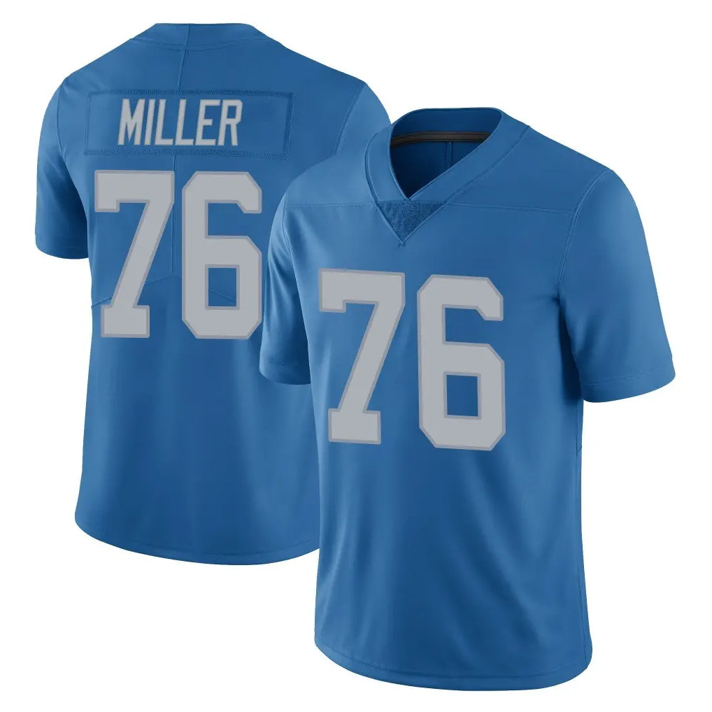 Johmsee D.Lions #76 Blake Miller Player Blue Limited Throwback Vapor Untouchable Stitched Jerseys