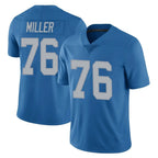 Johmsee D.Lions #76 Blake Miller Player Blue Limited Throwback Vapor Untouchable Stitched Jerseys
