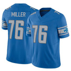 Johmsee D.Lions #76 Blake Miller Player Blue Vapor F.U.S.E. Limited Home Game Stitched Jerseys