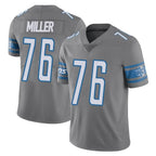 Johmsee D.Lions #76 Blake Miller Player Gray Vapor Untouchable Limited Home Game Stitched Jerseys
