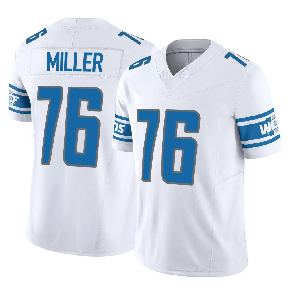 Johmsee D.Lions #76 Blake Miller Player White Vapor F.U.S.E. Limited Home Game Stitched Jerseys