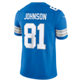 Johmsee D.Lions #81 Calvin Johnson Blue Vapor F.U.S.E. Stitched Retired Limited Stitched Jerseys