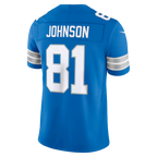 Johmsee D.Lions #81 Calvin Johnson Blue Vapor F.U.S.E. Stitched Retired Limited Stitched Jerseys