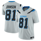 Johmsee D.Lions #81 Calvin Johnson Silver 2026 Rivalries Collection Limited Stitched Jerseys