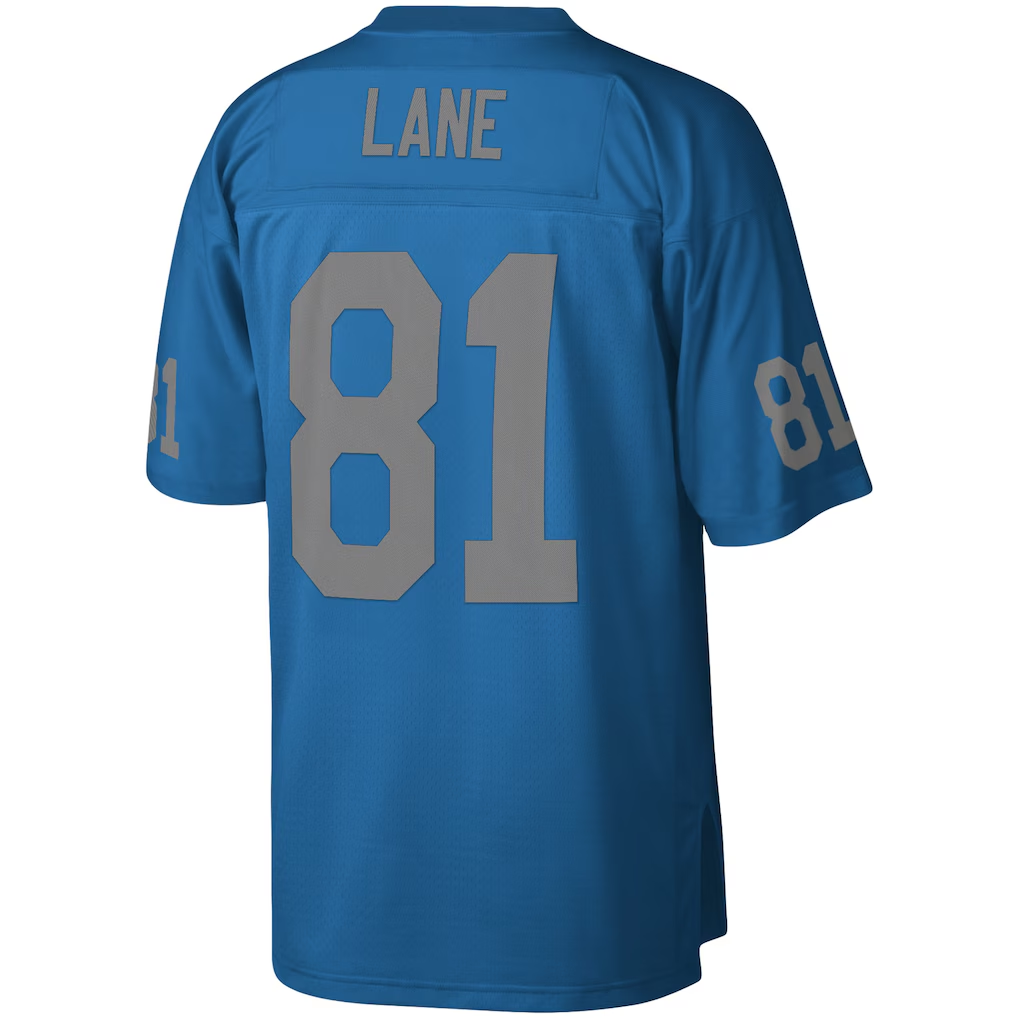 Johmsee D.Lions #81 Richard Lane Mitchell & Ness Blue Legacy Replica Jersey Stitched Puhic