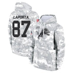 Johmsee D.Lions #87 Sam LaPorta Player Arctic Camo Salute to Service Hoodies Limited Game Stitched Jerseys