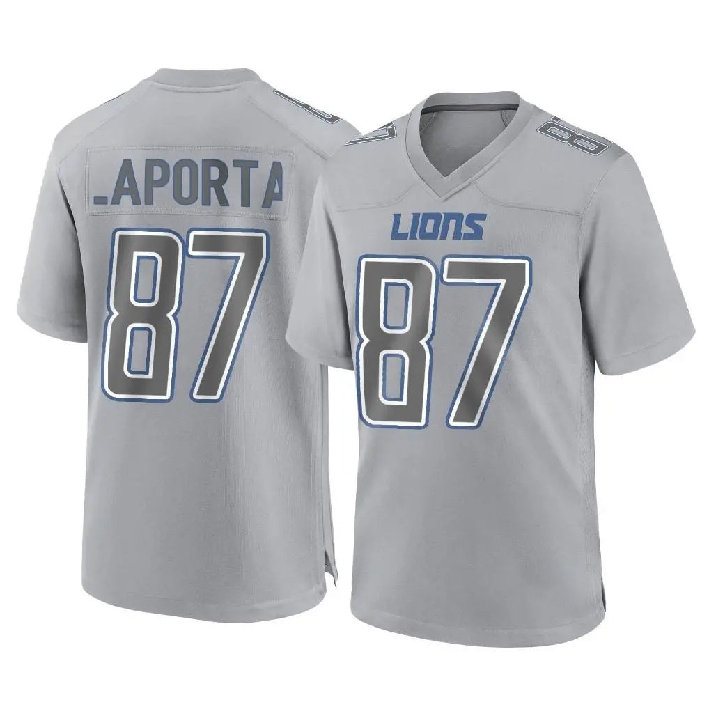 Johmsee D.Lions #87 Sam LaPorta Player Gray Atmosphere Fashion Home Game Stitched Jerseys