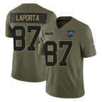 Johmsee D.Lions #87 Sam LaPorta Player Olive 2025 Salute To Service Limited Home Game Stitched Jerseys