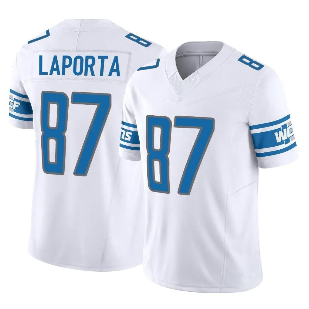 Johmsee D.Lions #87 Sam LaPorta Player White Vapor F.U.S.E. Limited Home Game Stitched Jerseys