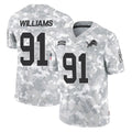 Johmsee D.Lions #91 Tyleik Williams Player Arctic Camo Salute To Service Limited Stitched Jerseys