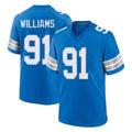 Johmsee D.Lions #91 Tyleik Williams Player Blue Alternate Home Game Stitched Jerseys