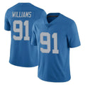 Johmsee D.Lions #91 Tyleik Williams Player Blue Limited Throwback Vapor Untouchable Stitched Jerseys