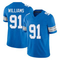 Johmsee D.Lions #91 Tyleik Williams Player Blue Limited Vapor F.U.S.E. Alternate Home Game Stitched Jerseys