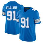 Johmsee D.Lions #91 Tyleik Williams Player Blue Limited Vapor F.U.S.E. Alternate Home Game Stitched Jerseys