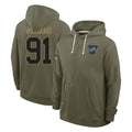Johmsee D.Lions #91 Tyleik Williams Player Olive Salute to Service Pullover Hoodies Limited Stitched Jerseys