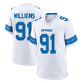Johmsee D.Lions #91 Tyleik Williams Player White Alternate Home Game Stitched Jerseys