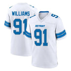 Johmsee D.Lions #91 Tyleik Williams Player White Alternate Home Game Stitched Jerseys