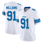 Johmsee D.Lions #91 Tyleik Williams Player White Limited Vapor F.U.S.E. Alternate Home Game Stitched Jerseys