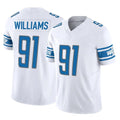 Johmsee D.Lions #91 Tyleik Williams Player White Vapor F.U.S.E. Limited Home Game Stitched Jerseys