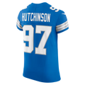 Johmsee D.Lions #97 Aidan Hutchinson Blue Team Vapor F.U.S.E. Elite Stitched Jerseys