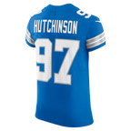 Johmsee D.Lions #97 Aidan Hutchinson Blue Team Vapor F.U.S.E. Elite Stitched Jerseys