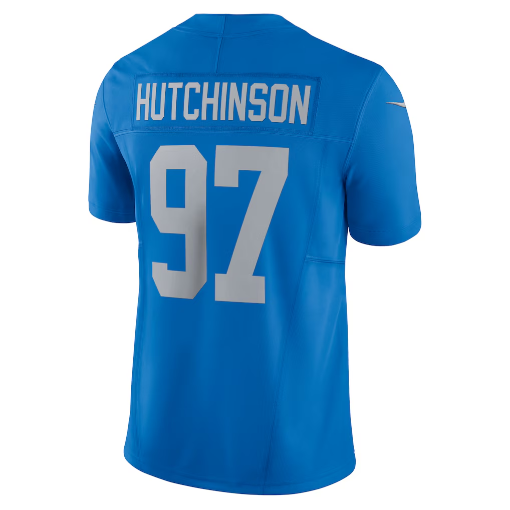 Johmsee D.Lions #97 Aidan Hutchinson Blue Vapor F.U.S.E. Alternate Limited Stitched Jerseys