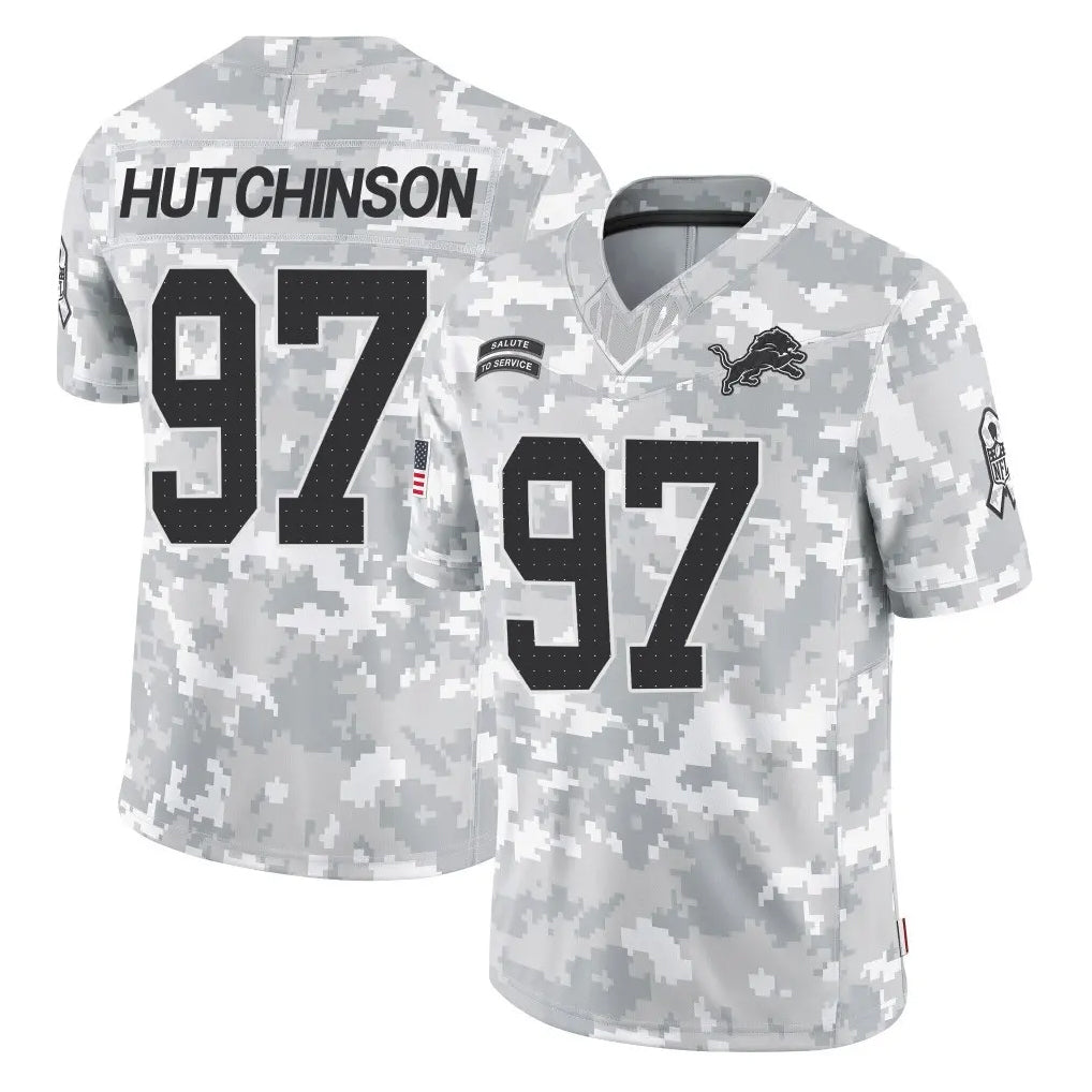 Johmsee D.Lions #97 Aidan Hutchinson Player Arctic Camo Salute To Service Limited Stitched Jerseys