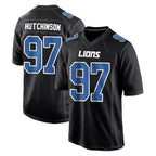 Johmsee D.Lions #97 Aidan Hutchinson Player Black Fashion Home Game Stitched Jerseys