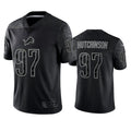 Johmsee D.Lions #97 Aidan Hutchinson Player Black REFLECTIVE Limited Stitched Jerseys