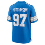 Johmsee D.Lions #97 Aidan Hutchinson Player Blue Home Game Stitched Jerseys