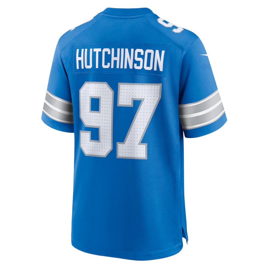 Johmsee D.Lions #97 Aidan Hutchinson Player Blue Home Game Stitched Jerseys