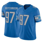Johmsee D.Lions #97 Aidan Hutchinson Player Blue Vapor F.U.S.E. Limited Home Game Stitched Jerseys