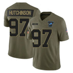 Johmsee D.Lions #97 Aidan Hutchinson Player Olive 2025 Salute To Service Limited Home Game Stitched Jerseys