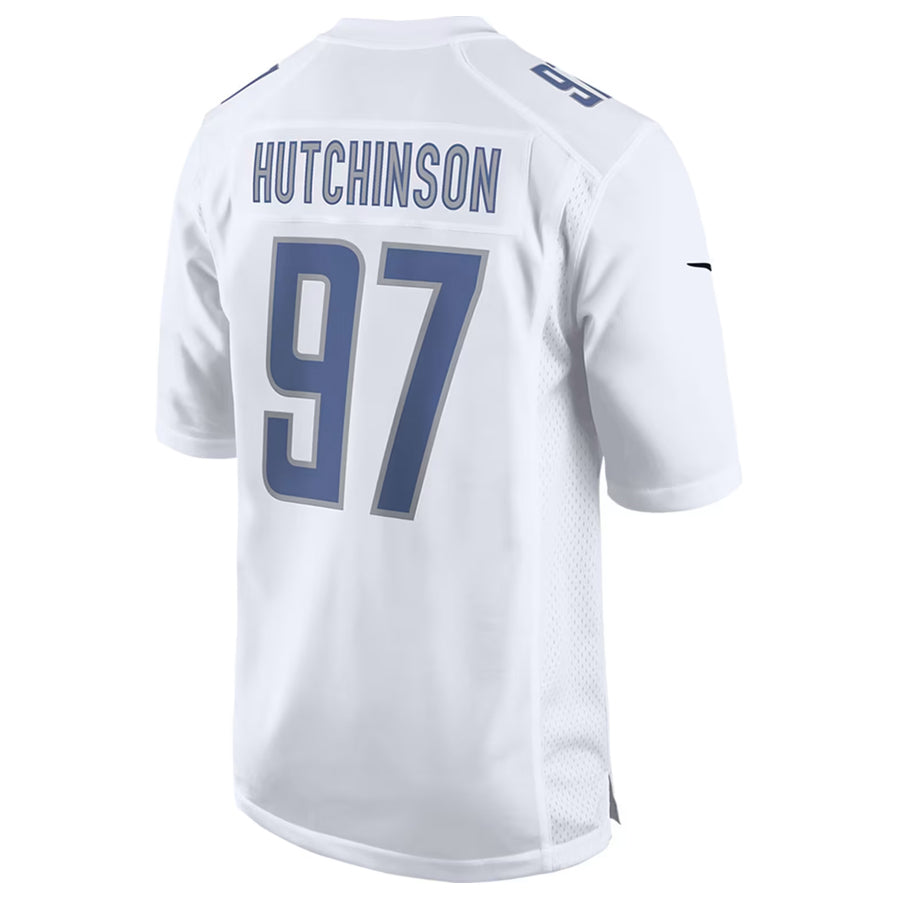 Johmsee D.Lions #97 Aidan Hutchinson Player White Limited Fashion Stitched Jerseys