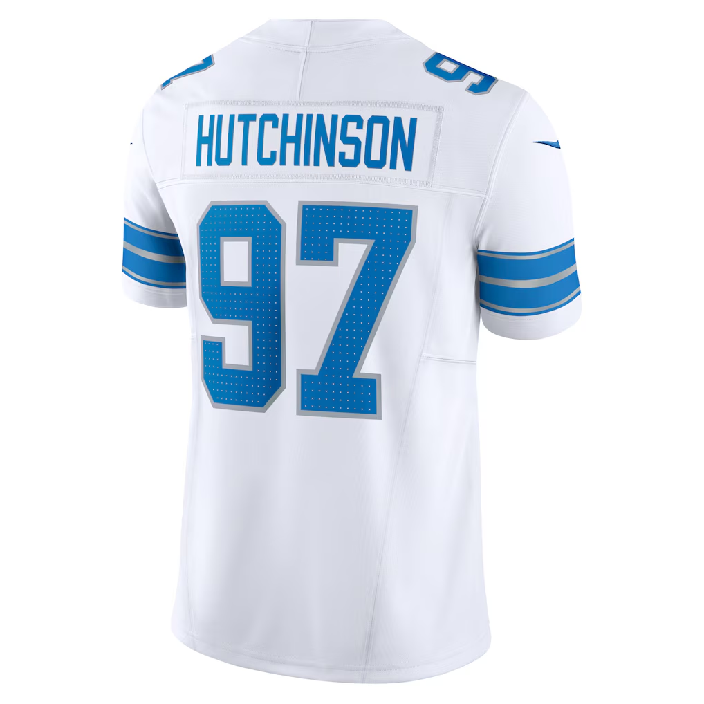 Johmsee D.Lions #97 Aidan Hutchinson White Vapor F.U.S.E. Limited Stitched Jerseys