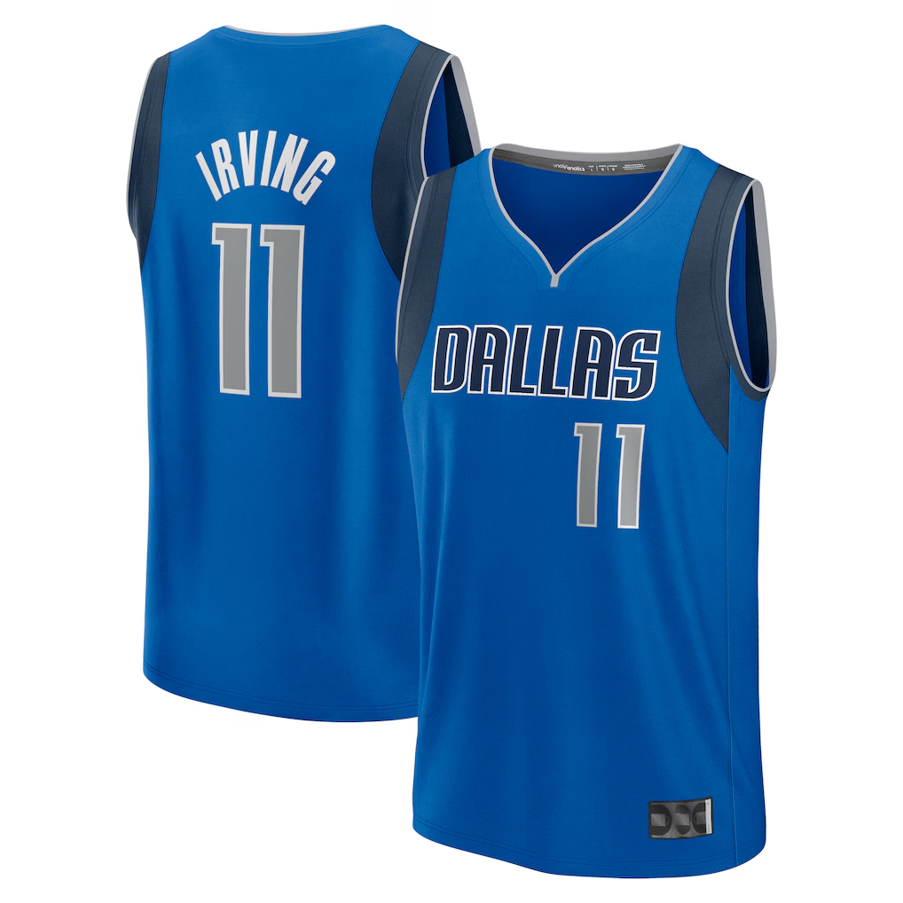 Johmsee D.Mavericks #11 Kyrie Irving Blue Fast Break Replica Player Jerseys - Icon Edition