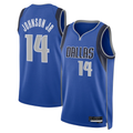 Johmsee D.Mavericks #14 Morez Johnson Jr. Blue Icon Swingman Stitched Jerseys