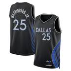 Johmsee D.Mavericks #25 P.J. Washington Jr. Black 2025-2026 City Edition Swingman Stitched Jerseys