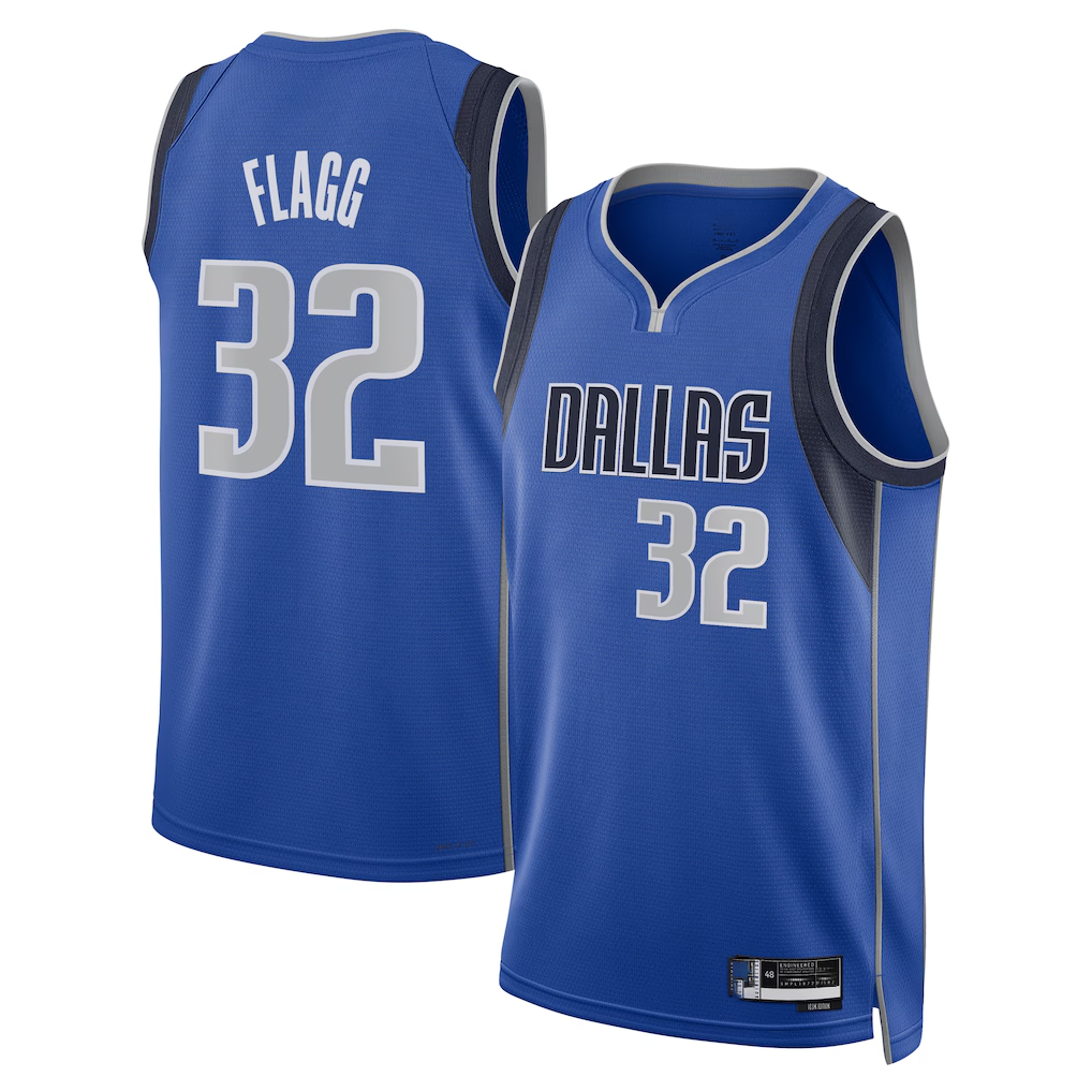Johmsee D.Mavericks #32 Cooper Flagg Blue 2025  Draft First Round Pick Swingman Jerseys - Icon Edition