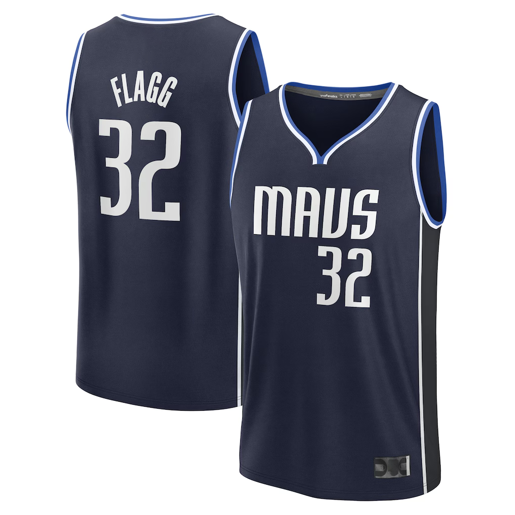 Johmsee D.Mavericks #32 Cooper Flagg Navy 2025 Draft First Round Pick Fast Break Replica Jerseys - Statement Edition