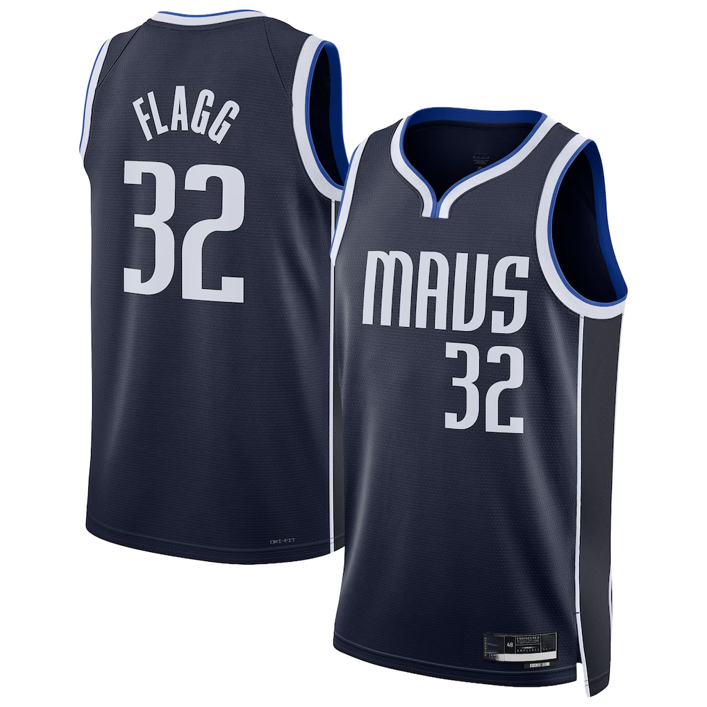 Johmsee D.Mavericks #32 Cooper Flagg  Navy Swingman Jerseys - Statement Edition