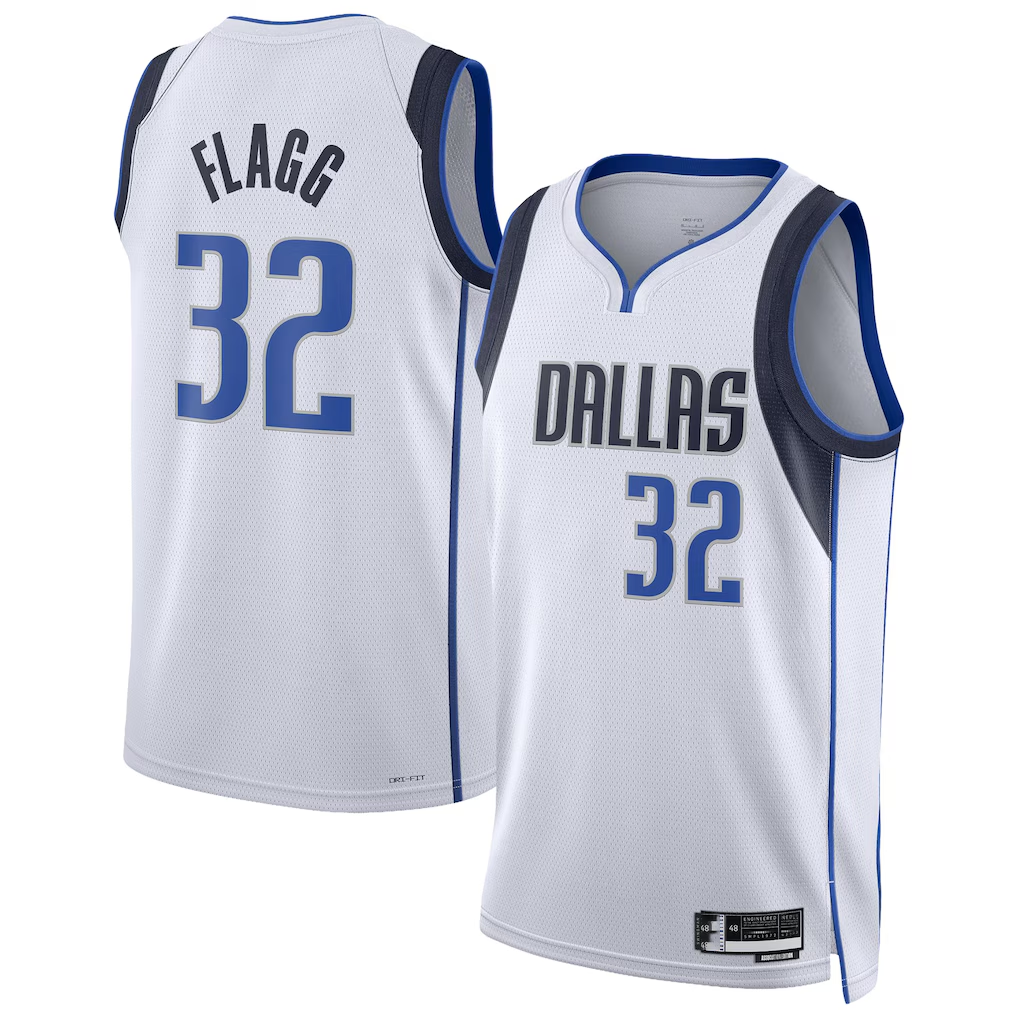 Johmsee D.Mavericks #32 Cooper Flagg White Swingman Player Jerseys - Association Edition
