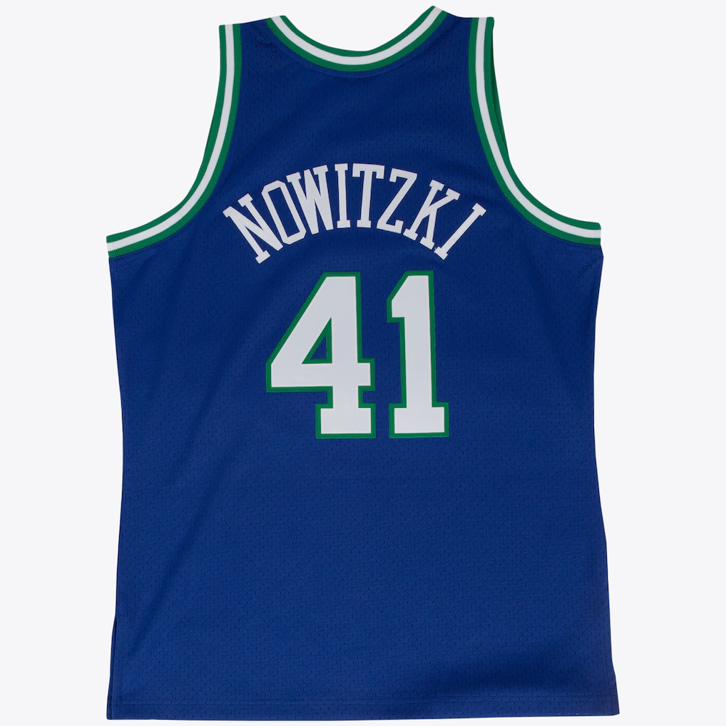 Johmsee D.Mavericks #41 Dirk Nowitzki Road 1998-99 Mitchell & Ness Swingman Stitched Jerseys