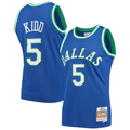 Johmsee D.Mavericks #5 Jason Kidd Mitchell & Ness Blue 1994-1995 Hardwood Classics Swingman Jerseys