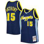 Johmsee D.Nuggets #15 Carmelo Anthony Mitchell & Ness Navy Hardwood Classics Swingman Jerseys