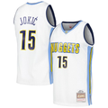 Johmsee D.Nuggets #15 Nikola Jokic Mitchell & Ness White 2016-17 Throwback Swingman Jerseys