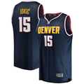 Johmsee D.Nuggets #15 Nikola Jokic Navy Fast Break Player Jerseys - Icon Edition